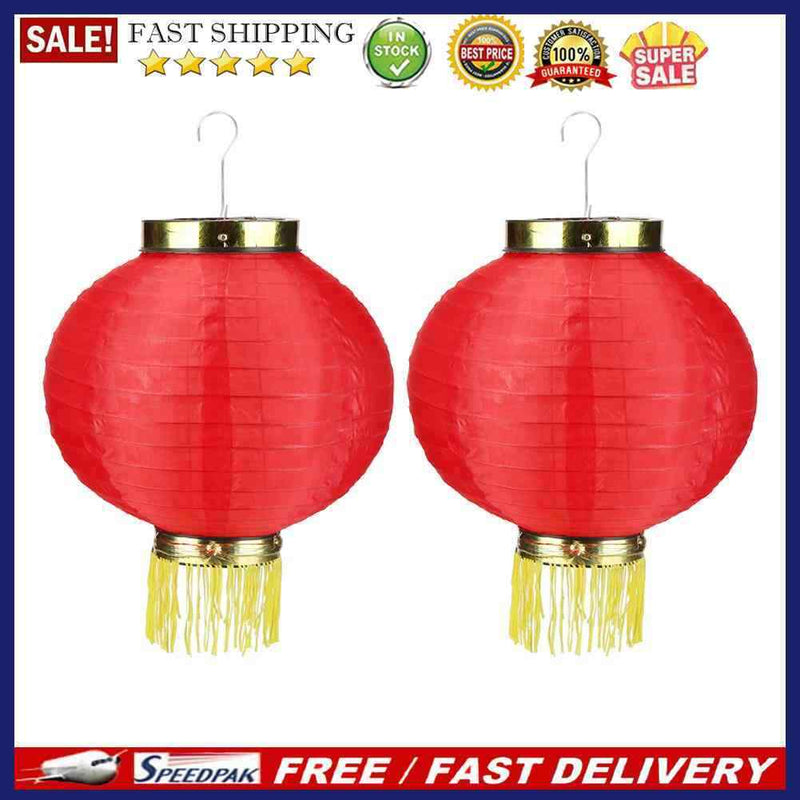 10 inch Foldable Round Cloth Lantern Waterproof Festival Lanterns with Tassel