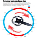 MOTSUV 104 BCD Positive Negative Tooth Disc Bike Single Plate (32T Oval)