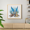 14CT Counted Full Cross Stitch DIY Cartoon Dragon Hand Paint Room Decor 40x40cm