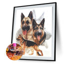 5D DIY Diamond Painting Black Back Dog Full Round Drill Home Decoration Gifts