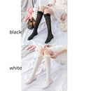 College Style Ultra-thin Bow Lolita Lace Socks High Tube Stockings Knee Socks