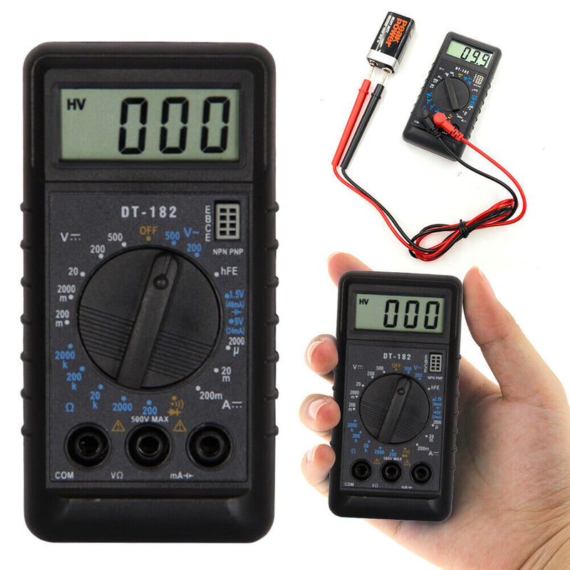 Mini DMM Digital Multi Meter OHM Test Voltmeter Ammeter with Buzzer (Blue)