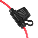 Mini In-Line Car Blade Fuse Holder 0.5ft 18AWG Wire with Waterproof Cover Newly