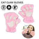 Cat Paw Gloves - Warm Furry Cat Gloves Cat Mittens Half Finger Bear Paw Glo