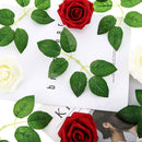 DIY Silk Roses Leaf Gift Weddings Decoratives Flowers Wreath Artificial Leaves