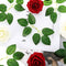 DIY Silk Roses Leaf Gift Weddings Decoratives Flowers Wreath Artificial Leaves