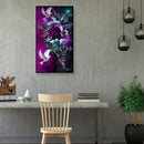 Full Drill Round Rhinestone Drawing DIY 5D Mosaic Cross Rose Painting Kit G