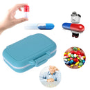 3 Grids Portable Pill Box Medicine Jewelry Storage Case Container(Blue)