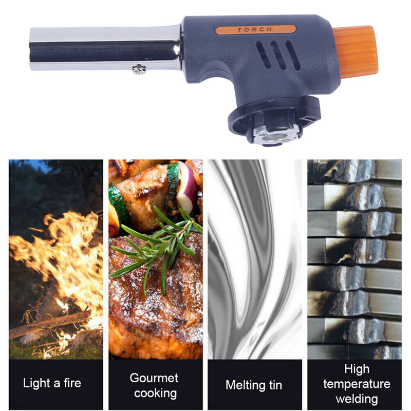 Butane Burner Welding Gas Torch Flame Flamethrower Outdoor Camping BBQ Portable