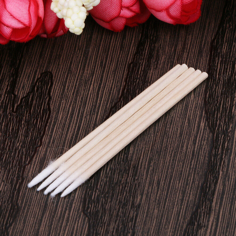 300pcs Wooden Handle Cotton Swab Makeup Applicator Medical Swabs