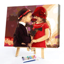 Painting By Numbers DIY Flower Children Hand Painted Canvas Oil Art Picture Kit