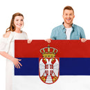 90x150cm Serbia Flag Polyester Hanging Republica Bunting Outdoor Banner Flags
