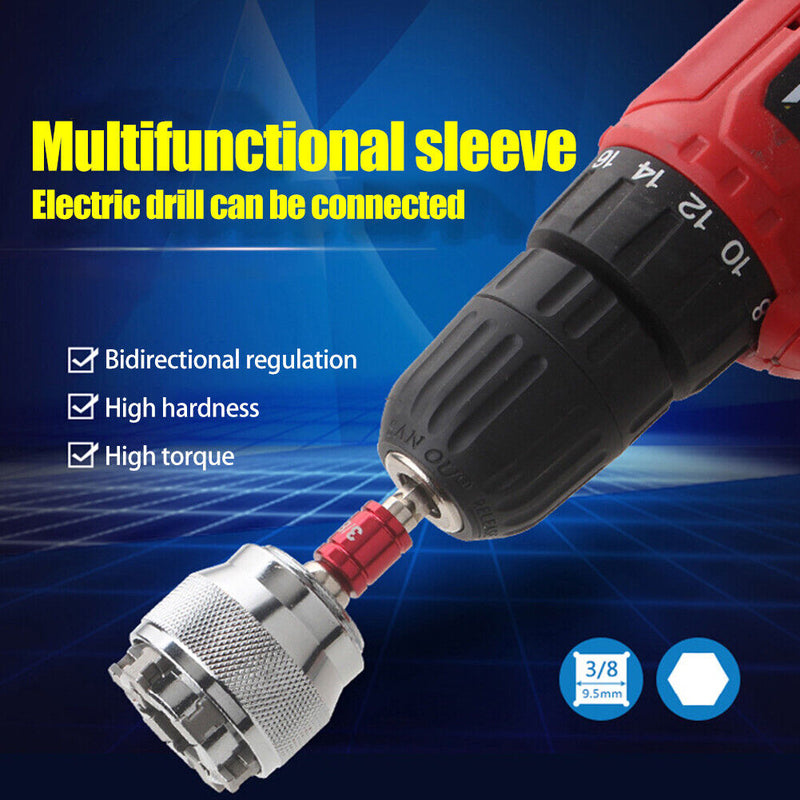 10-19mm Adjustable Universal Socket Torque Ratchet Adapter Wrench Head (A) Newly