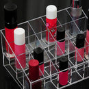 24 Lipstick Nail Polish Makeup Fall Holder Rack Stand Cosmetic Organizer Displa