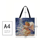 Jump Car Christmas Angel Printed Shoulder Bag Shopping Bag Casual Large To