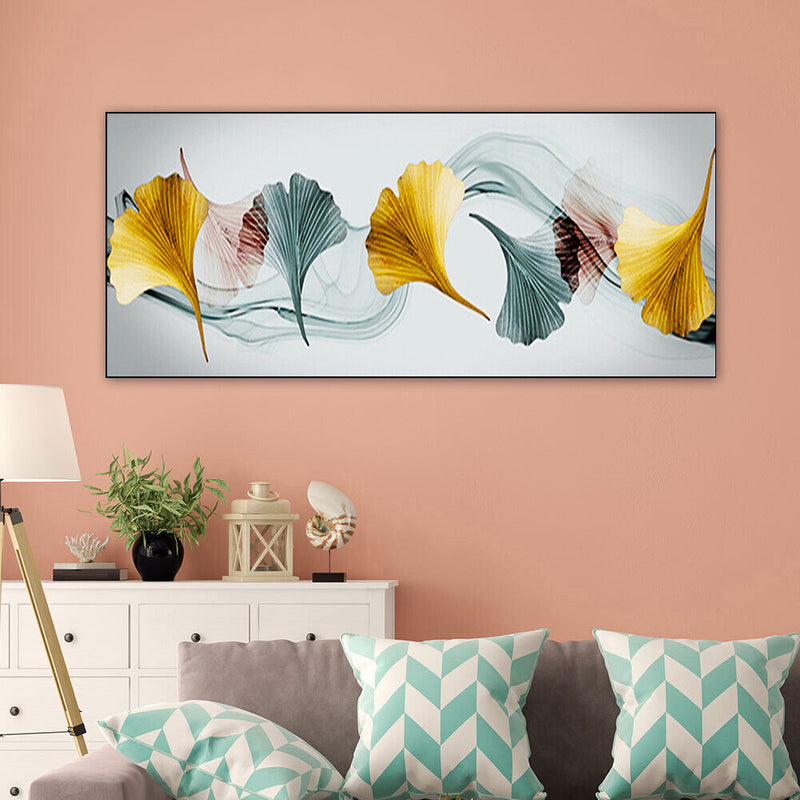 Color Ginkgo Biloba Oil Paint By Numbers DIY Frameless Drawing Kit for Adults