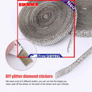 Rhinestone Tape - 2 Rolls Self Adhesive Rhinestone Stripes DIY Event Clothing Decor