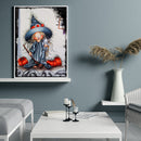 Art Hand Painted Oil Paint By Numbers Witch Digital Drawing On Canvas Home Decor