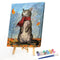 Cat in Scarf Oil Paint By Numbers Kit DIY Acrylic Painting on Canvas Decor
