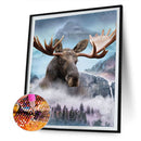 5D DIY Diamond Painting Misty Hippo Full Round Drill Mosaic Picture Wall Art Kit