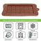 24 Grid Chocolate Candy Sugar Mould Bar Block Ice Silicone Hot Cake Molds A0G7