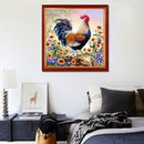 5D DIY Round Rhinestones Diamond Painting Cock Embroidery Needlework  Newly