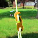 20pcs Outdoor Camping Tent Parachute Cord Rope Buckle Fastener (Orange) Newly