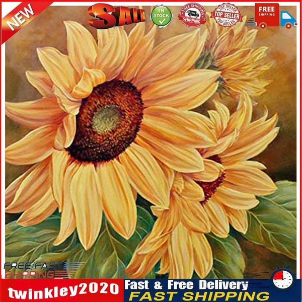 5D DIY Full Drill Diamond Painting Sunflower Cross Stitch Embroidery Craft Newly