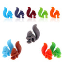 5pcs/Lot Pretty Fox Wine Glass Labels Silicone Tea Mug Cup Marker Set