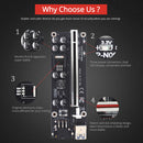 Ver009S Plus PCIe Riser Card PCI-E 1x to 16X Extender SATA 15Pin to 6Pin Power