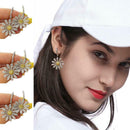 Sunflower Earrings Drop Dangle Ear Stud Flower Daisy Women Jewelry Gift E0E7