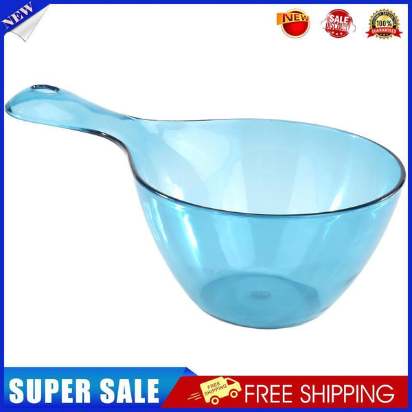 Plastic Water Ladle Anti-skid Handle Transparent Bailer Home Kitchen (Blue)