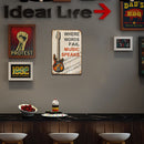 Guitar Retro Metal Plate Tin Sign for Bar Pub Club Cafe Wall Poster Home Decor