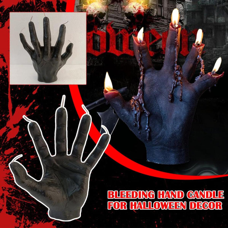 Halloween Black Witch Hand Candlestick Holders Creative Candle Holder Home Deco`