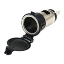 Waterproof Metal Cigarette Lighter Socket 12V Power Outlet for Car Marine ATV RV