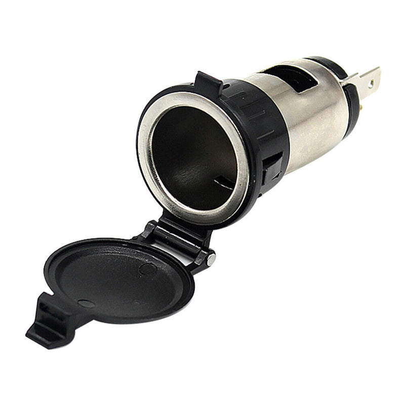 Waterproof Metal Cigarette Lighter Socket 12V Power Outlet for Car Marine ATV RV