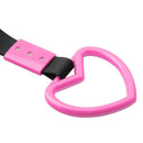 JDM Heart Train Bus Handle Hand Strap Car Rear Bumper Warning Loop (Pink)