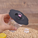 Torx Silicone Cup Cover Heat-resistant Leak Proof Cartoon Lid (Black Claw)