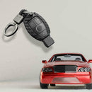 For Carbon Fiber Smart Car Key Case Cover Fob D2S1 Holder L6C0 Accessories X4S0