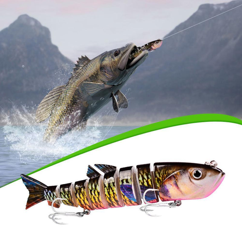 13cm 22g Plastic Lure 8-section Artificial Hard Bait Sea Fishing Tackle (B)