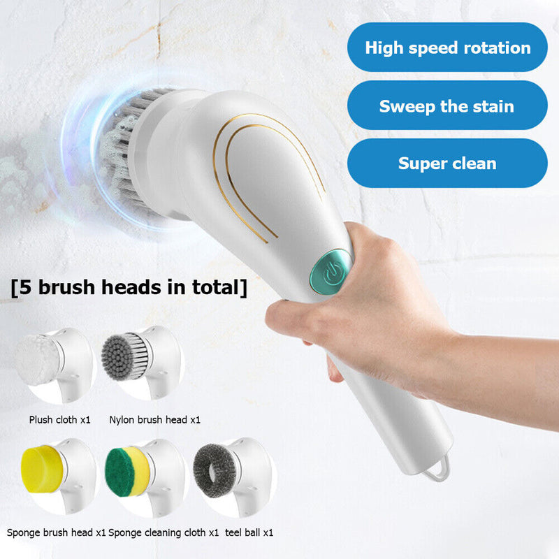 Electric Brush Sets Handheld Waterproof Bathroom Kitchen Cleaning Tools