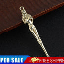 Portable Brass Ear Wax Pickers Keychain Pendant Ear Picks Spoon Curette (F)