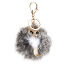 Rabbit Hair Ball Key Chain Pendant Auger Fox Handbags Accessories Gray-100183.0