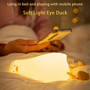 Cute Cartoon Lying Duck Night Lights Kids Bedroom Bedside Pat Sleep Lamp