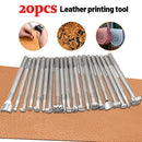 20pcs Manual Leather Craft Stamping Carving Embossing Beveler Stamping Tools .