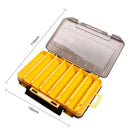 Fishing Lure Box Double Side Bait Case Organizer Fishing Tackle (L Yellow)