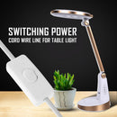 5.9ft Power Cord with On/Off Switch for Table Light Lamp (EU Plug/White)