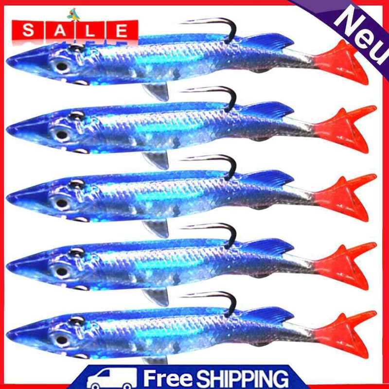 Fishing Soft Lures 8cm Wobbler Lead Head Hook Bait Jigging Bass Fishing Tackles