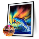 DIY Diamond Painting Dolphins Aurora Full Drill Rhinestone Mosaic Art Picture
