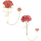 Style Hollow Lotus Leaf Metal Painted Pagination Mark Brass Bookmark Book Clip